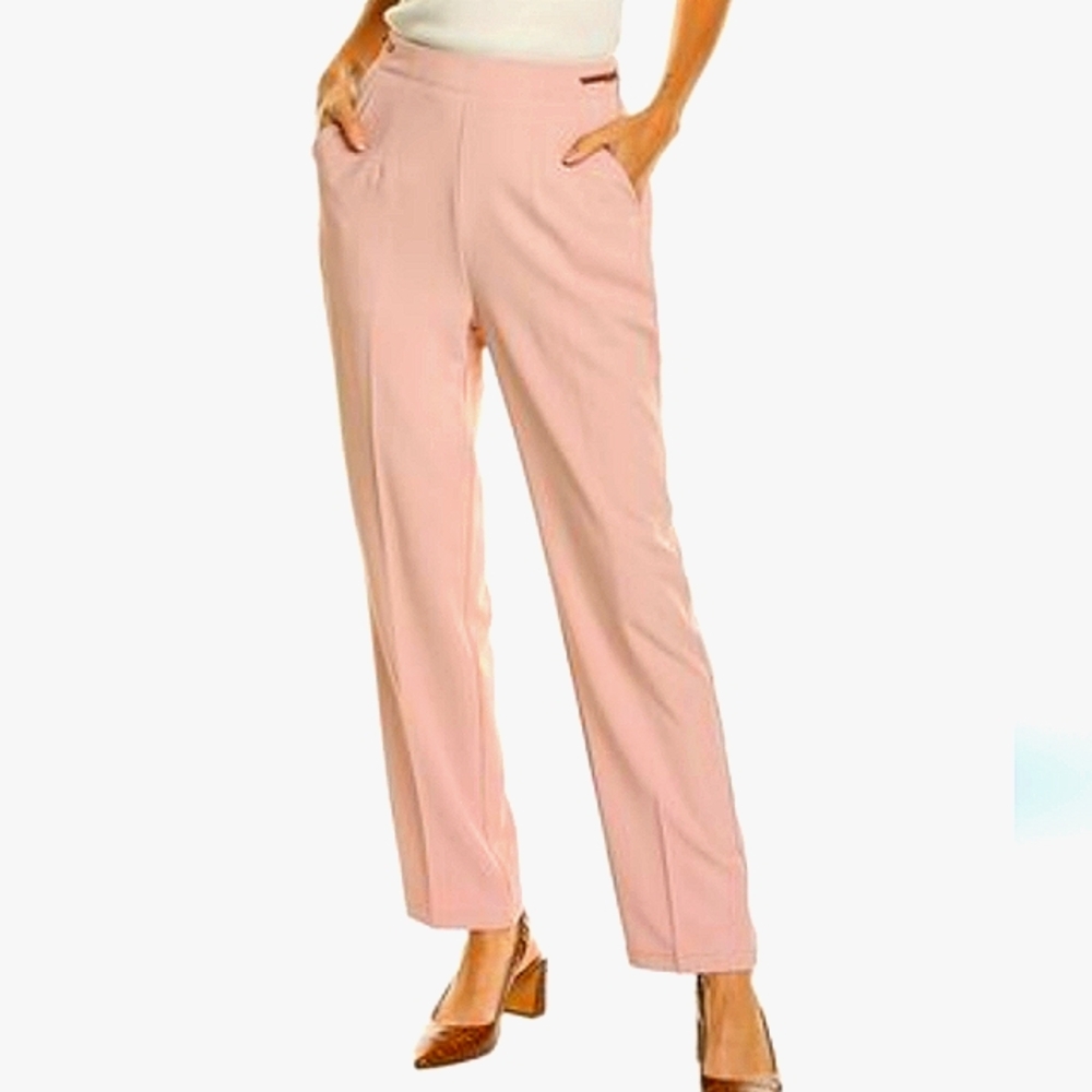 Saks Area Stars Pink Everly Trousers with belt detail Size Medium New